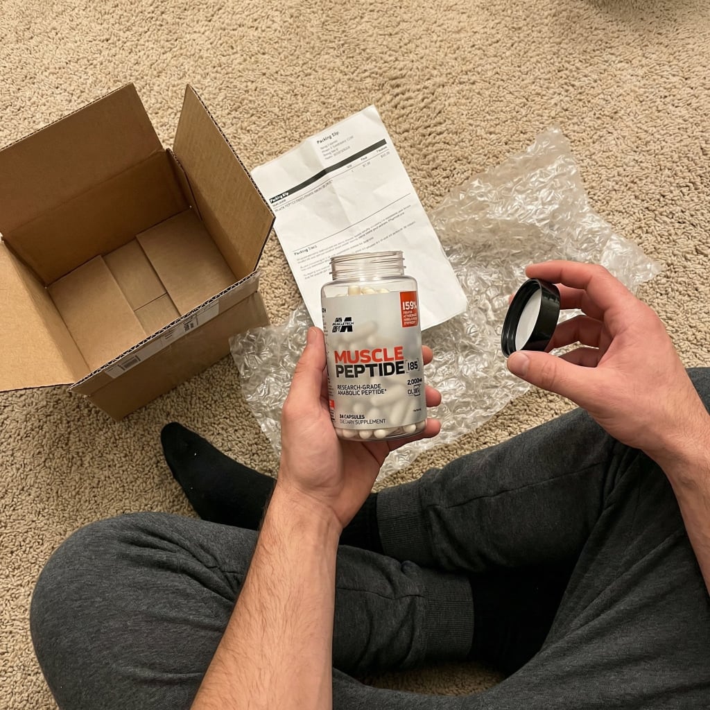 MUSCLE PEPTIDE 185 SUPPLEMENTS BUILD LEAN MUSCLE 3X FASTER