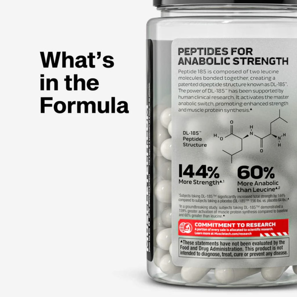 MUSCLE PEPTIDE 185 SUPPLEMENTS BUILD LEAN MUSCLE 3X FASTER