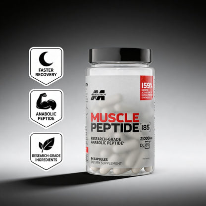 MUSCLE PEPTIDE 185 SUPPLEMENTS BUILD LEAN MUSCLE 3X FASTER