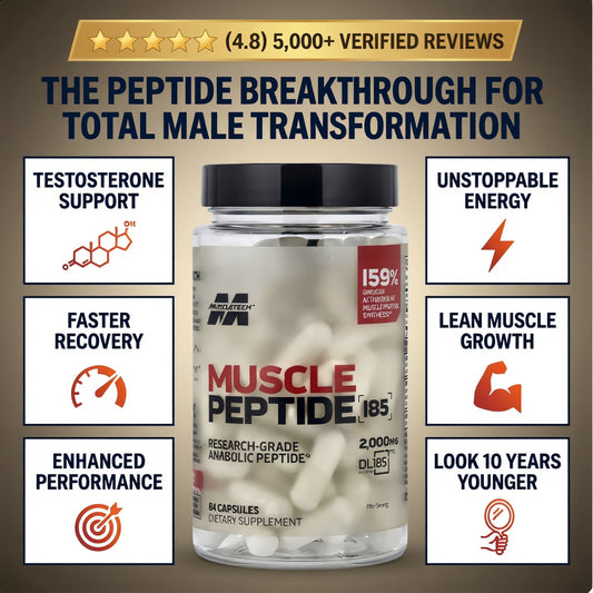 MUSCLE PEPTIDE 185 SUPPLEMENTS BUILD LEAN MUSCLE 3X FASTER