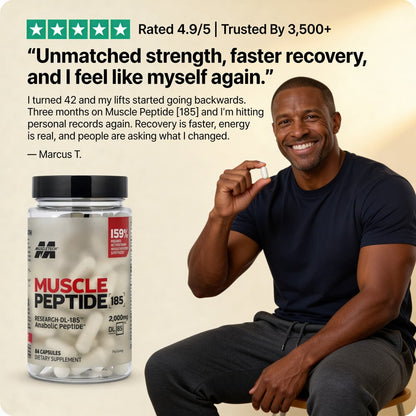 MUSCLE PEPTIDE 185 SUPPLEMENTS BUILD LEAN MUSCLE 3X FASTER