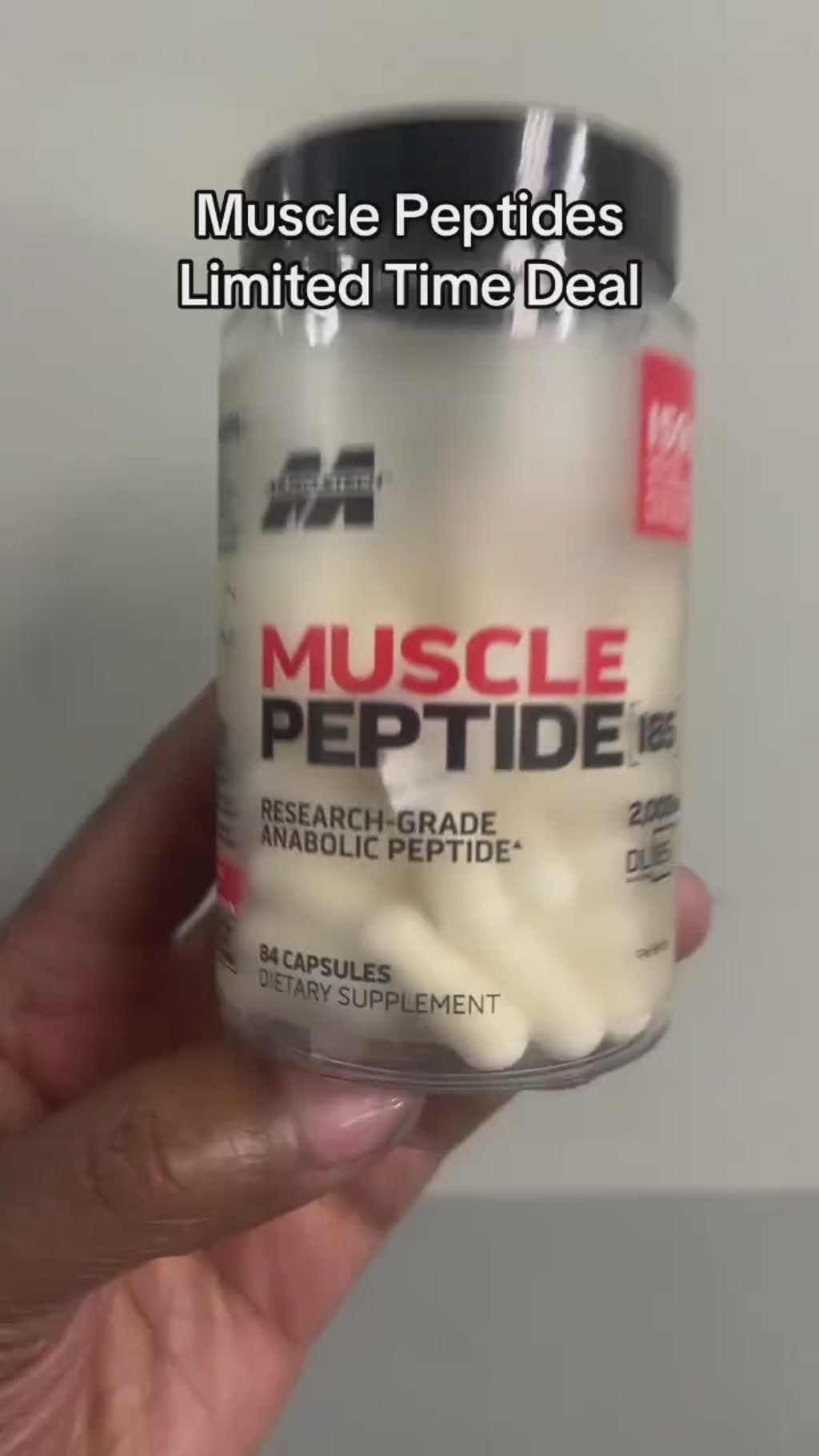 MUSCLE PEPTIDE 185 SUPPLEMENTS BUILD LEAN MUSCLE 3X FASTER